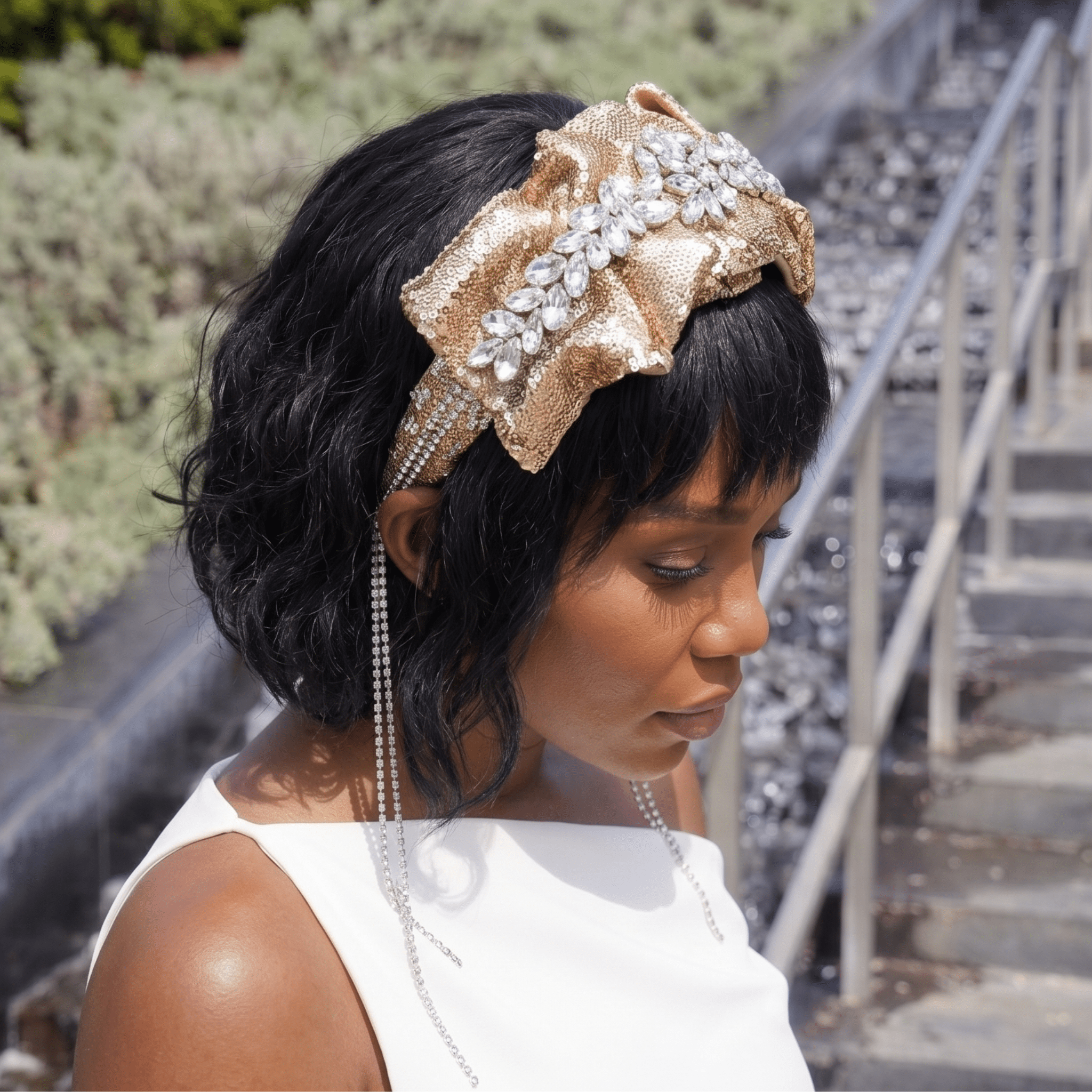 DANNIJO Ines A Headband Orange Tie Headband main image 3