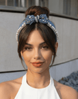 Emily Luxe Headband - Denim Pearl,Headbands, Sassy Jones,