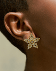 Gizelle Crystal Star Studs - Gold,Earrings, Sassy Jones,