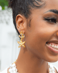 Harbor Grace 18k Anchor Earrings - Coastal Pearl,Earrings, Sassy Jones,