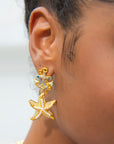 Harbor Grace 18k Anchor Earrings - Coastal Pearl,Earrings, Sassy Jones,
