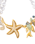 Harbor Grace 18k Anchor Necklace - Coastal Pearl,Necklaces, Sassy Jones,