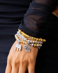 Ibiza 4pc Stretch Bracelet Stack - Silver/Gold,Bracelets, Sassy Jones,