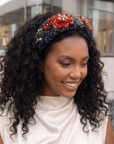 Ivy Garden Headband - Navy,Headbands, Sassy Jones,