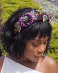 Ivy Garden Headband - Plum,Headbands, Sassy Jones,