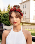 Ivy Garden Headband - Red,Headbands, Sassy Jones,