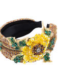 Ivy Garden Headband - Sunflower Yellow,Headbands, Sassy Jones,
