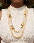 Kamaria Coconut Dress Chain - Ivory Coast,Necklaces, Sassy Jones,