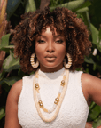 Kamaria Coconut Hoops- Ivory Coast,Earrings, Sassy Jones,