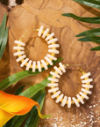 Kamaria Coconut Hoops- Ivory Coast,Earrings, Sassy Jones,