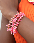 Leilani Coral Adjustable Bracelet - Bahama Blush,Bracelets, Sassy Jones,
