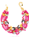 Lovebug 18k Brooch Bib - Hot Pink,Necklaces, Sassy Jones,