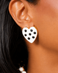 Lovebug 18k Studs - Black/White,Earrings, Sassy Jones,