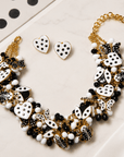 Lovebug 18k Studs - Black/White,Earrings, Sassy Jones,