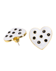 Lovebug 18k Studs - Black/White,Earrings, Sassy Jones,