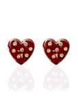 Lovebug 18k Studs - Crimson,Earrings, Sassy Jones,
