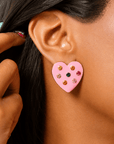 Lovebug 18k Studs - Pink/Green,Earrings, Sassy Jones,