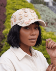 Lovebug Denim Dream Brooch Ballcap - Tan,Hat, Sassy Jones,
