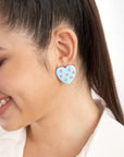 Lovebug Greige Jewelry Unique Beaded Studs Grey Statement Studs Fashionable Greige Jewelry Designer Lovebug Studs Trendy Grey Accessories Artistic Statement Jewelry Beaded Lovebug Jewelry Elegant Grey Fashion Jewelry High Fashion Beaded Studs