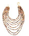 Makemba 2 - in - 1 Jasper Beaded Statement Chain - Desert Storm,Necklaces, Sassy Jones,