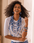 Makemba 2 - in - 1 Lapis Azuli Statement Chain - Indigo Reign,Necklaces, Sassy Jones,