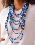 Makemba 2 - in - 1 Lapis Azuli Statement Chain - Indigo Reign,Necklaces, Sassy Jones,