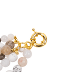 Makemba Botswana Agate Beaded Collar Chain - Ivory Estate,Necklaces, Sassy Jones,