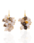 Makemba Botswana Agate Dangles - Ivory Estate,Earrings, Sassy Jones,