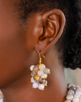 Makemba Botswana Agate Dangles - Ivory Estate,Earrings, Sassy Jones,