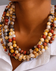 beaded necklace women, jasper necklace, statement necklace women, natural stone necklace, short beaded necklace, artisan necklace, bold necklace jewelry, boutique necklaces, luxury costume necklaces, modern statement necklace, Sassy Jones