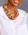 beaded necklace women, jasper necklace, statement necklace women, natural stone necklace, short beaded necklace, artisan necklace, bold necklace jewelry, boutique necklaces, luxury costume necklaces, modern statement necklace, Sassy Jones