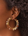 Makemba Jasper Hoops - Desert Storm,Earrings, Sassy Jones,