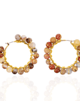 Makemba Jasper Hoops - Desert Storm,Earrings, Sassy Jones,