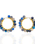 Makemba Lapis Azuli Hoops - Indigo Reign,Earrings, Sassy Jones,
