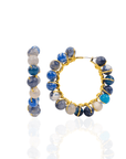 Makemba Lapis Azuli Hoops - Indigo Reign,Earrings, Sassy Jones,