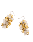 Malia Glass Sparkler Dangles - Golden Snowflake,Earrings, Sassy Jones,