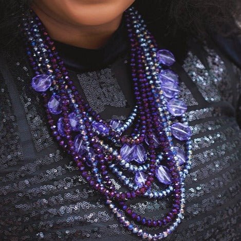 Malia Glass Sparkler - Dark Purple (Detachable Layers) - Sassy Jones