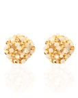 Malia Glass Sparkler Studs - Golden Snowflake,Earrings, Sassy Jones,