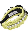 Mariposa Crystal Knot Headband - Yellow,Headbands, Sassy Jones,