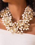 Mischa Honey Sparkle Brooch Bib,Necklaces, Sassy Jones,