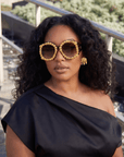 Monroe Gold Studded Sunglasses,Glasses, Sassy Jones,