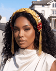 Ophelia Woven Headband - Mustard,Headbands, Sassy Jones,