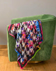 Paintball Houndstooth Luxe Scarf 33" X 33",Scarves, Sassy Jones,