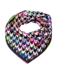 Paintball Houndstooth Luxe Scarf 33" X 33",Scarves, Sassy Jones,