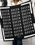 Queen Luxe Scarf 33" X 33" - B/W,Scarves, Sassy Jones,