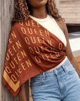 Queen Luxe Scarf 33" x 33" - Chocolate,Scarves, Sassy Jones,