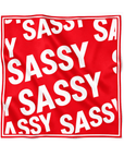 Sassy City Scarf 33" x 33" - Red/White,Scarves, Sassy Jones,