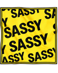 Sassy City Scarf 33" x 33" - Yellow/Black,Scarves, Sassy Jones,
