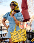 Sassy City Scarf 33" x 33" - Yellow/Black,Scarves, Sassy Jones,