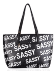 Sassy City Tote - Black/White,Handbags, Sassy Jones,